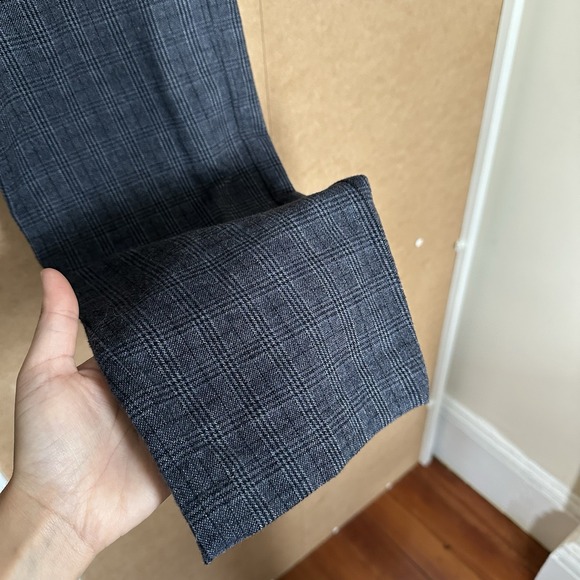 J. CREW Men's 484 Slim Fit Brushed Twill Plaid Pants Size 34 X 28 Dark Gray - Picture 2 of 12